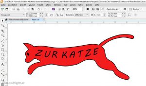 Kneipenschild "Zur Katze" in Corel Draw